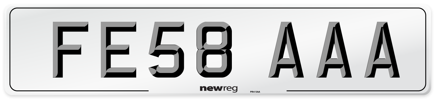 FE58 AAA Number Plate from New Reg